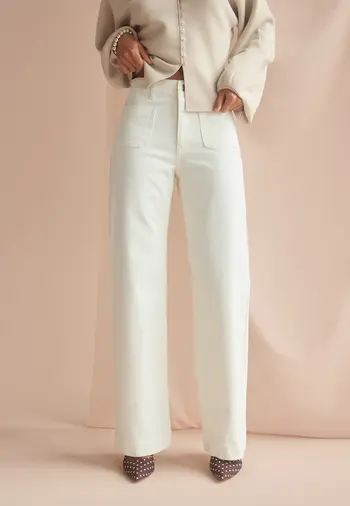 Hvite jeans dame