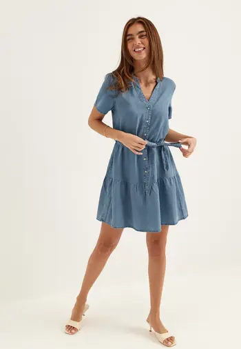 Sommerkjole i denim, dongeri